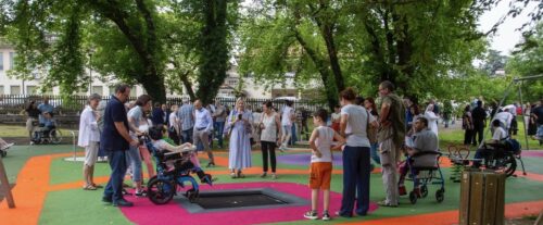 Parco giochi inclusivo realizzato con i fondi raccolti dal progetto Grappolo Solidale